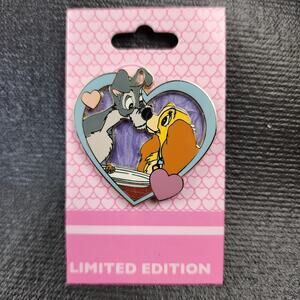 DisneyParks Pin Lady and the Tramp Kisses Collection Valentines 3-D LE 750